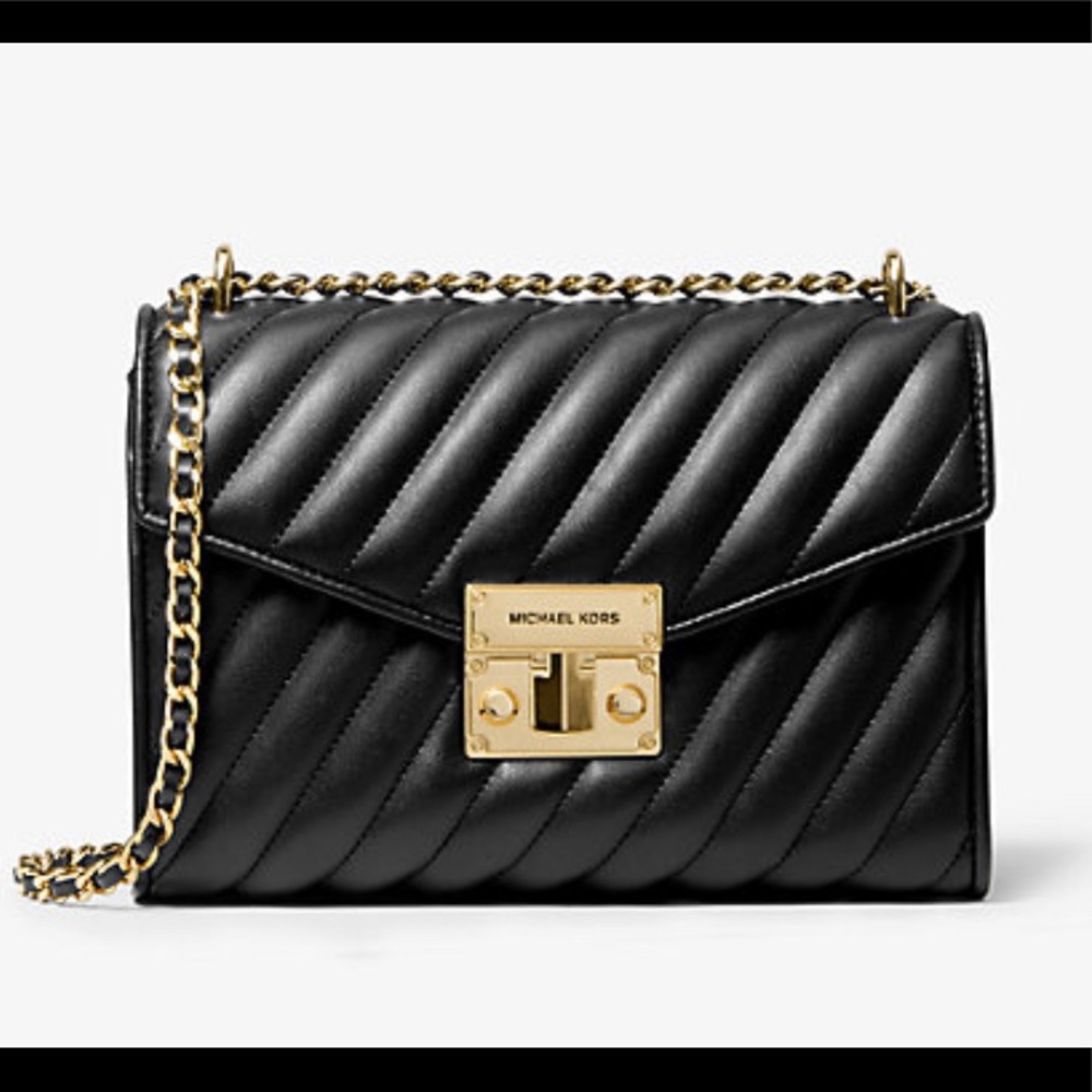 Mk medium rose quilted shoulder bag
